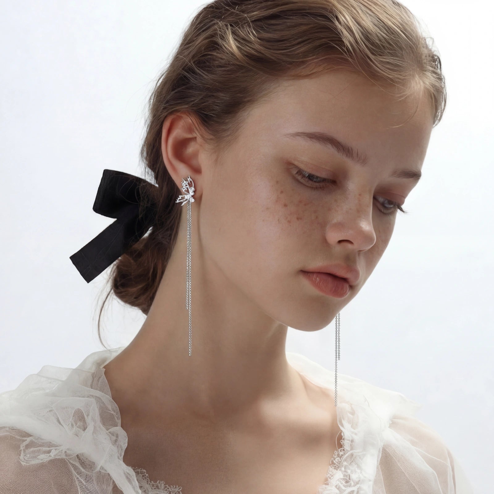 Ethereal Leaf Cascade Earrings